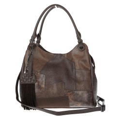 Torebka damska shopper pojemna elegancka torba do pracy MC809 Czekoladowa
