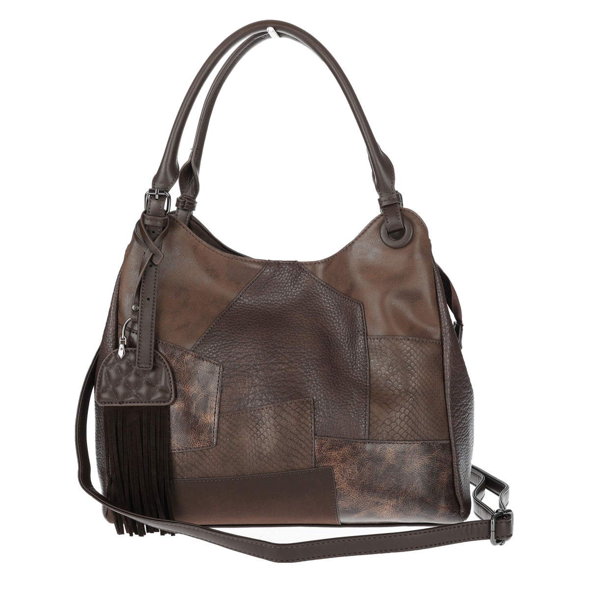Torebka damska shopper pojemna elegancka torba do pracy MC809 Czekoladowa