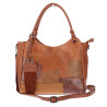 Torebka damska shopper A4 pojemna elegancka torba do pracy MC809 Brązowa
