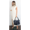 Torebka damska shopper A4 pojemna elegancka torba do pracy MC809 Granatowa