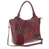 Torebka damska shopper pojemna elegancka modna torba do pracy MC809 Bordowa