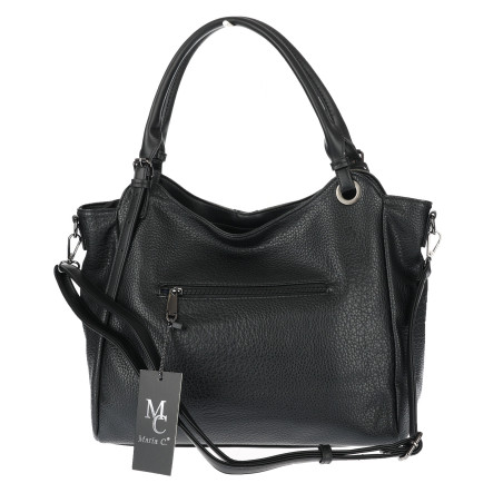 Torebka damska shopper pojemna elegancka modna torba do pracy MC809 Czarna