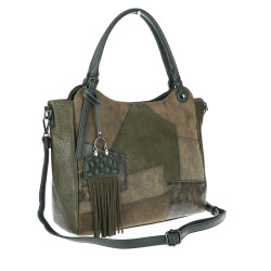 Torebka damska shopper pojemna elegancka modna torba do pracy MC809 Zielona