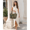 Torebka damska shopper pojemna elegancka modna torba do pracy MC809 Zielona