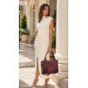 Torebka damska shopper pojemna elegancka modna torba do pracy MC809 Bordowa