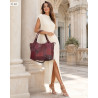 Torebka damska shopper pojemna elegancka modna torba do pracy MC809 Bordowa