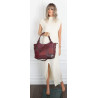 Torebka damska shopper pojemna elegancka modna torba do pracy MC809 Bordowa