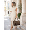 Torebka damska shopper pojemna elegancka torba do pracy MC809 Czekoladowa