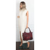 Torebka damska shopper pojemna elegancka modna torba do pracy MC809 Bordowa