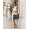 Torebka damska shopper A4 pojemna elegancka torba do pracy MC809 Granatowa