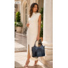 Torebka damska shopper A4 pojemna elegancka torba do pracy MC809 Granatowa