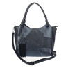 Torebka damska shopper A4 pojemna elegancka torba do pracy MC809 Granatowa