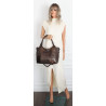 Torebka damska shopper pojemna elegancka torba do pracy MC809 Czekoladowa
