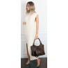 Torebka damska shopper pojemna elegancka torba do pracy MC809 Czekoladowa