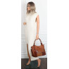 Torebka damska shopper A4 pojemna elegancka torba do pracy MC809 Brązowa