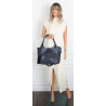Torebka damska shopper A4 pojemna elegancka torba do pracy MC809 Granatowa
