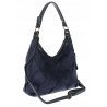 Torebka damska shopper worek zamszowa pleciona lekka torba TB49 Granatowa