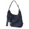 Torebka damska shopper worek zamszowa pleciona lekka torba TB49 Granatowa