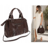 Torebka damska shopper kuferek elegancka torba do pracy WS518 Czekoladowa