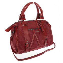 Torebka damska shopper kuferek modna torba do pracy szkoły WS518 Czerwona