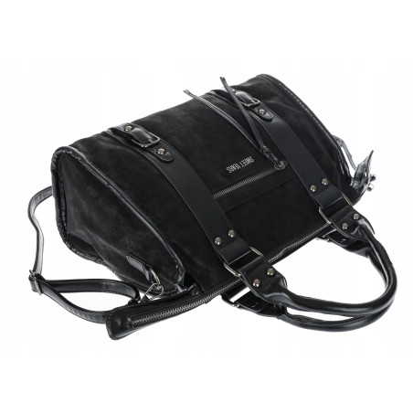 Torebka damska shopper kuferek modna torba do pracy szkoły WS518 Czarna