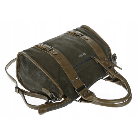 Torebka damska shopper kuferek modna torba do pracy szkoły WS518 Zielona