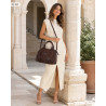 Torebka damska shopper kuferek elegancka torba do pracy WS518 Czekoladowa