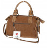 Torebka damska shopper kuferek modna torba do pracy szkoły WS518 Brązowa