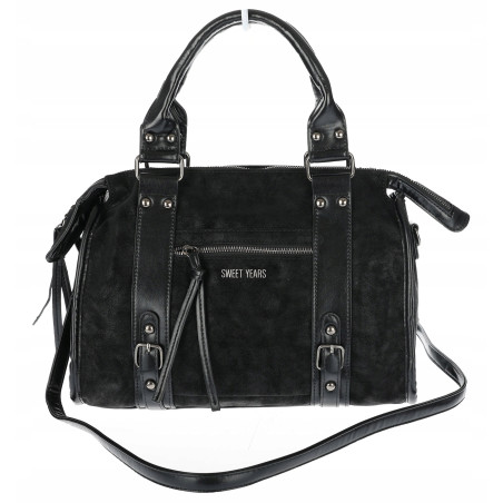 Torebka damska shopper kuferek modna torba do pracy szkoły WS518 Czarna