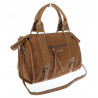 Torebka damska shopper kuferek modna torba do pracy szkoły WS518 Brązowa
