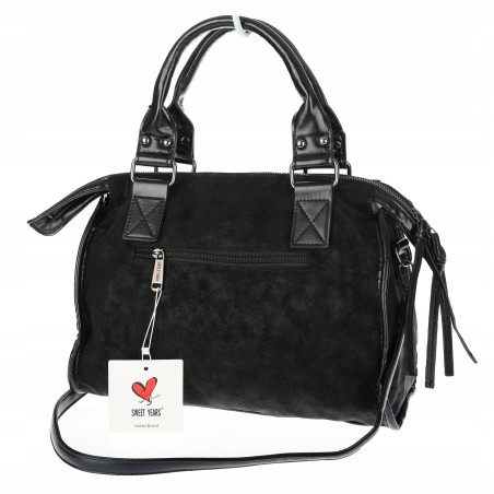 Torebka damska shopper kuferek modna torba do pracy szkoły WS518 Czarna