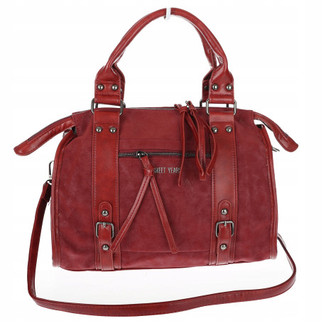 Torebka damska shopper kuferek modna torba do pracy szkoły WS518 Czerwona