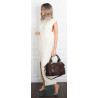 Torebka damska shopper kuferek elegancka torba do pracy WS518 Czekoladowa