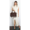 Torebka damska shopper kuferek elegancka torba do pracy WS518 Czekoladowa