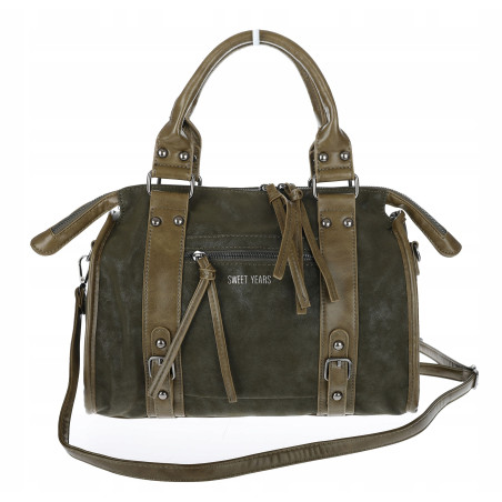 Torebka damska shopper kuferek modna torba do pracy szkoły WS518 Zielona