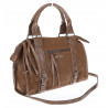 Torebka damska shopper kuferek modna torba do pracy szkoły WS518 Brązowa