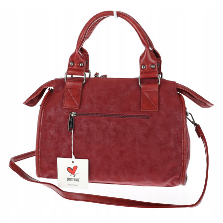 Torebka damska shopper kuferek modna torba do pracy szkoły WS518 Czerwona