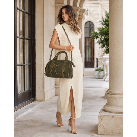 Torebka damska shopper kuferek modna torba do pracy szkoły WS518 Zielona