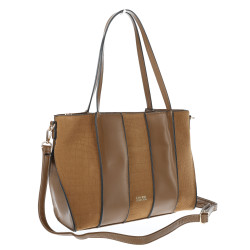 Torebka damska shopper zamszowa pojemna A4 torba na ramię CC891 Taupe