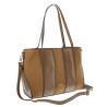 Torebka damska shopper zamszowa pojemna A4 torba na ramię CC891 Taupe