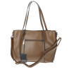 Torebka damska shopper zamszowa pojemna A4 torba na ramię CC891 Taupe