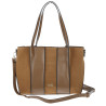 Torebka damska shopper zamszowa pojemna A4 torba na ramię CC891 Taupe