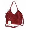 Torebka damska zamszowa shopper pojemna elegancka modna torba 638C Czerwona
