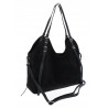 Torebka damska zamszowa shopper worek pojemna elegancka modna 638C Czarna