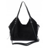 Torebka damska zamszowa shopper worek pojemna elegancka modna 638C Czarna