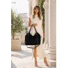 Torebka damska zamszowa shopper worek pojemna elegancka modna 638C Czarna