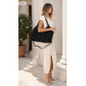 Torebka damska zamszowa shopper worek pojemna elegancka modna 638C Czarna