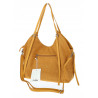Torebka damska zamszowa shopper pojemna elegancka modna 638C Musztardowa