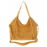 Torebka damska zamszowa shopper pojemna elegancka modna 638C Musztardowa