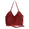 Torebka damska zamszowa shopper pojemna elegancka modna torba 638C Czerwona